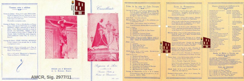 L'Arxiu Municipal presenta el Programa Setmana Santa de 1963 com a document del mes d'abril