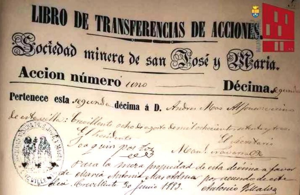 El Archivo  Municipal “Clara Campoamor” conmemora los 150 años de la constitución de la Sociedad Minera San José y María “La Cata”